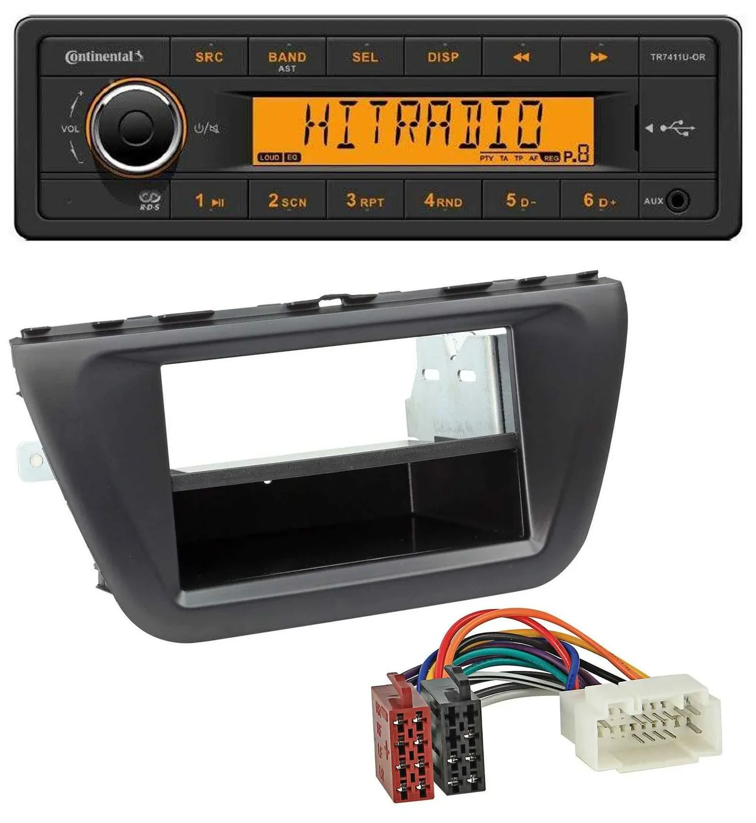 Continental 1DIN USB AUX MP3 Autoradio für Suzuki SX4 S-Cross (JY ab 2013)