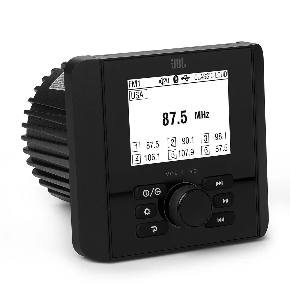 JBL JBLJAM3000 2.8" Gauge Mount Style Digital Audio Marine Receiver