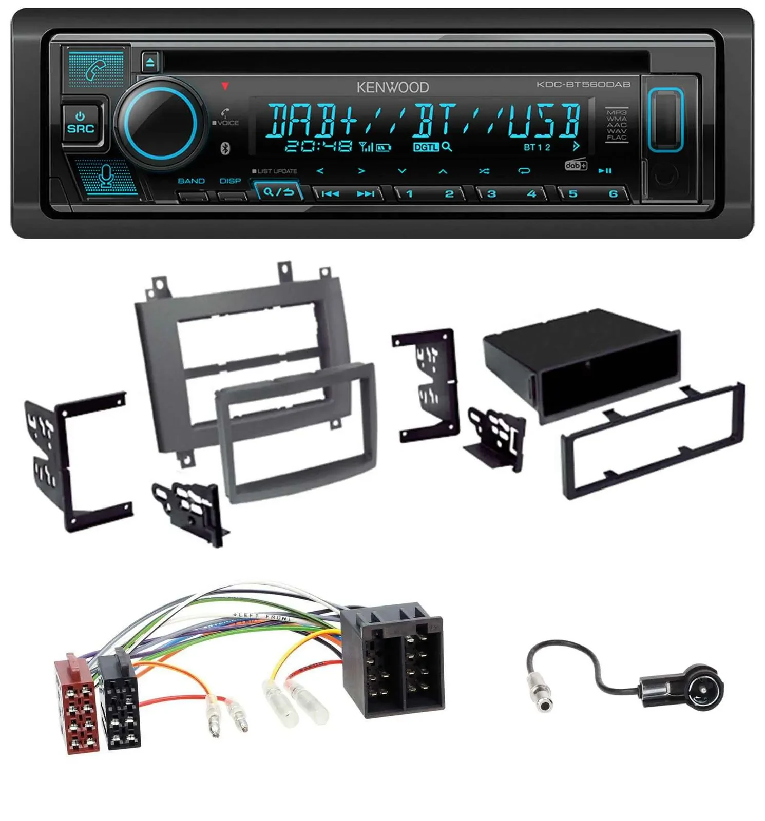 Kenwood Bluetooth DAB CD MP3 USB Autoradio für Cadillac CTS 2003-2006 SRX 2004-2