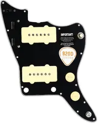 Пикгард со звукоснимателями 920D Custom Jazzmaster Hot Loaded Pickguard Black Aged White