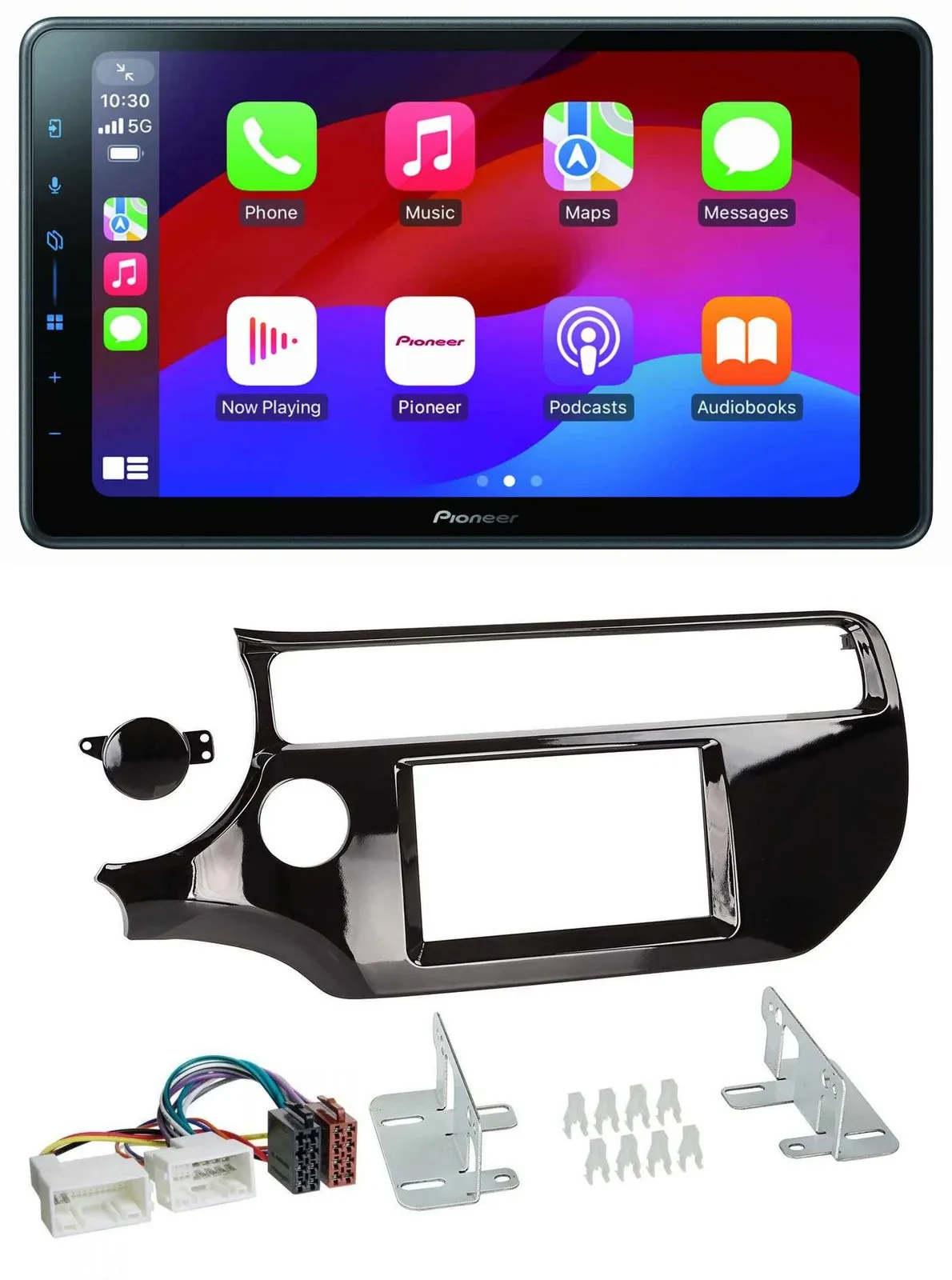 Pioneer Bluetooth 2DIN USB MP3 DAB Autoradio für Kia Rio UB ab 15 piano-schwarz