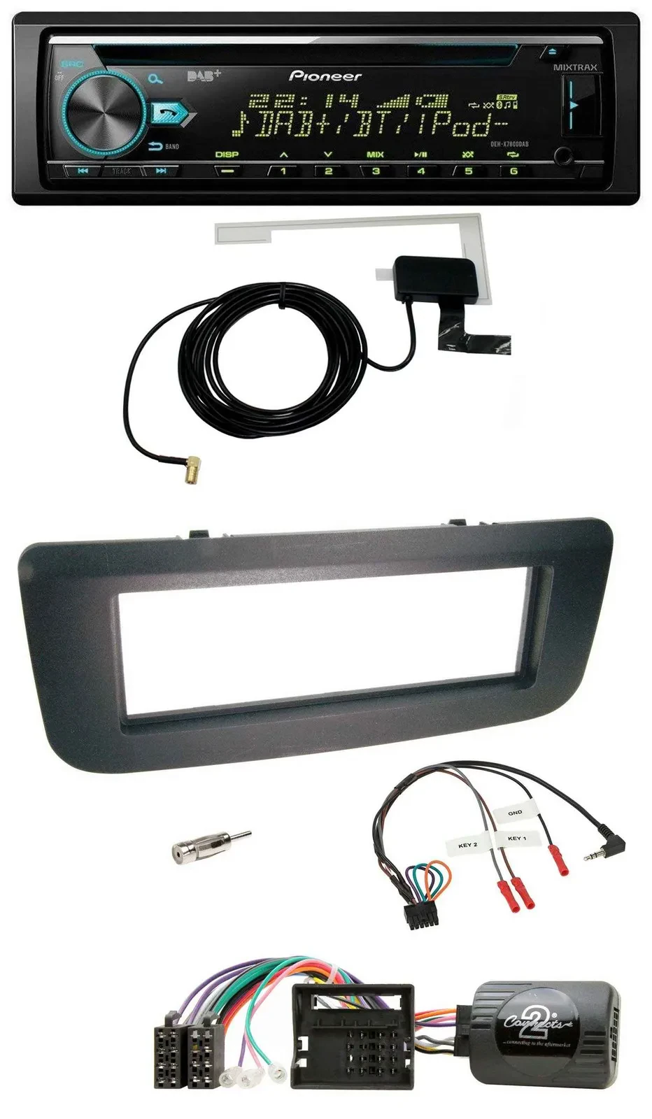 Pioneer MP3 Lenkrad CD USB DAB Autoradio für Skoda Fabia 07-14 Praktik Roomster