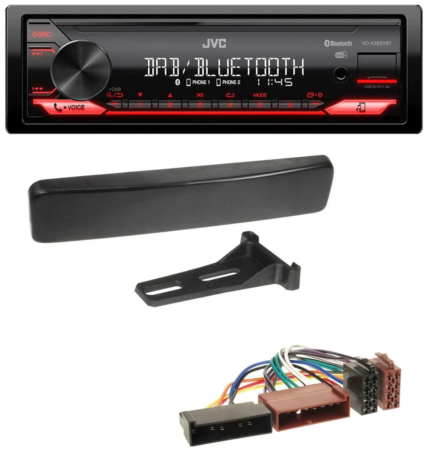 Автомагнитола для Ford Puma/Cougar/Fiesta/Focus/Mondeo JVC Bluetooth, USB, DAB, MP3