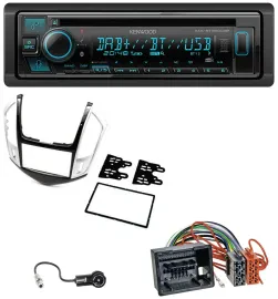 Автомагнитола Kenwood Bluetooth DAB CD MP3 USB для Chevrolet Cruze 2011–2016 серебристая