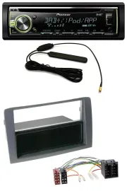 Pioneer MP3 USB CD DAB AUX Autoradio für Fiat Idea (350, 03-11) - grau