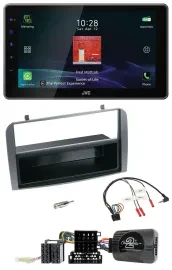 JVC DAB Lenkrad Bluetooth USB Autoradio für Alfa 147 GT 07-10 anthrazit Ablage