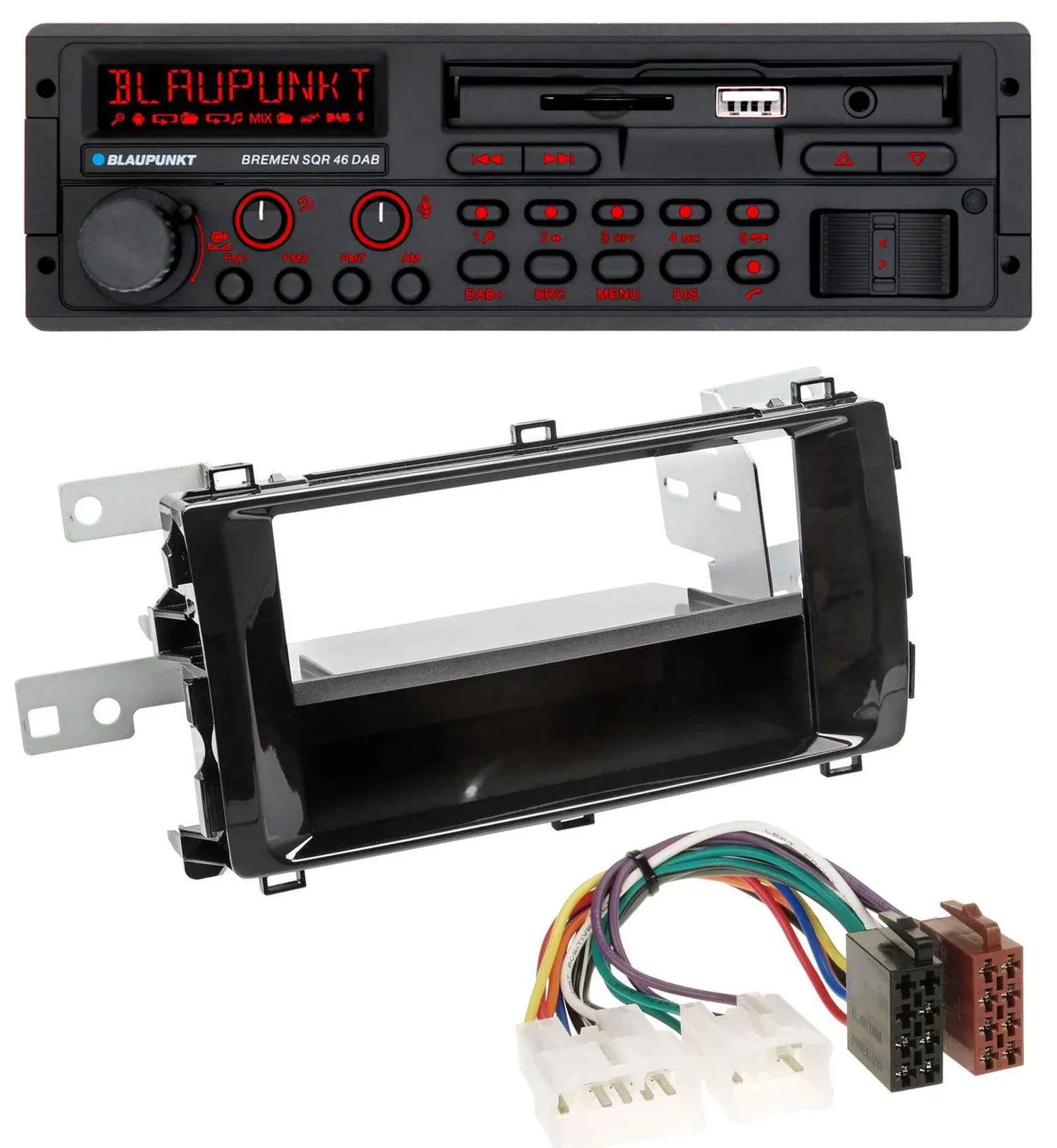 Blaupunkt SD MP3 USB Bluetooth DAB Autoradio für Toyota Auris (ab 2013) schwarz