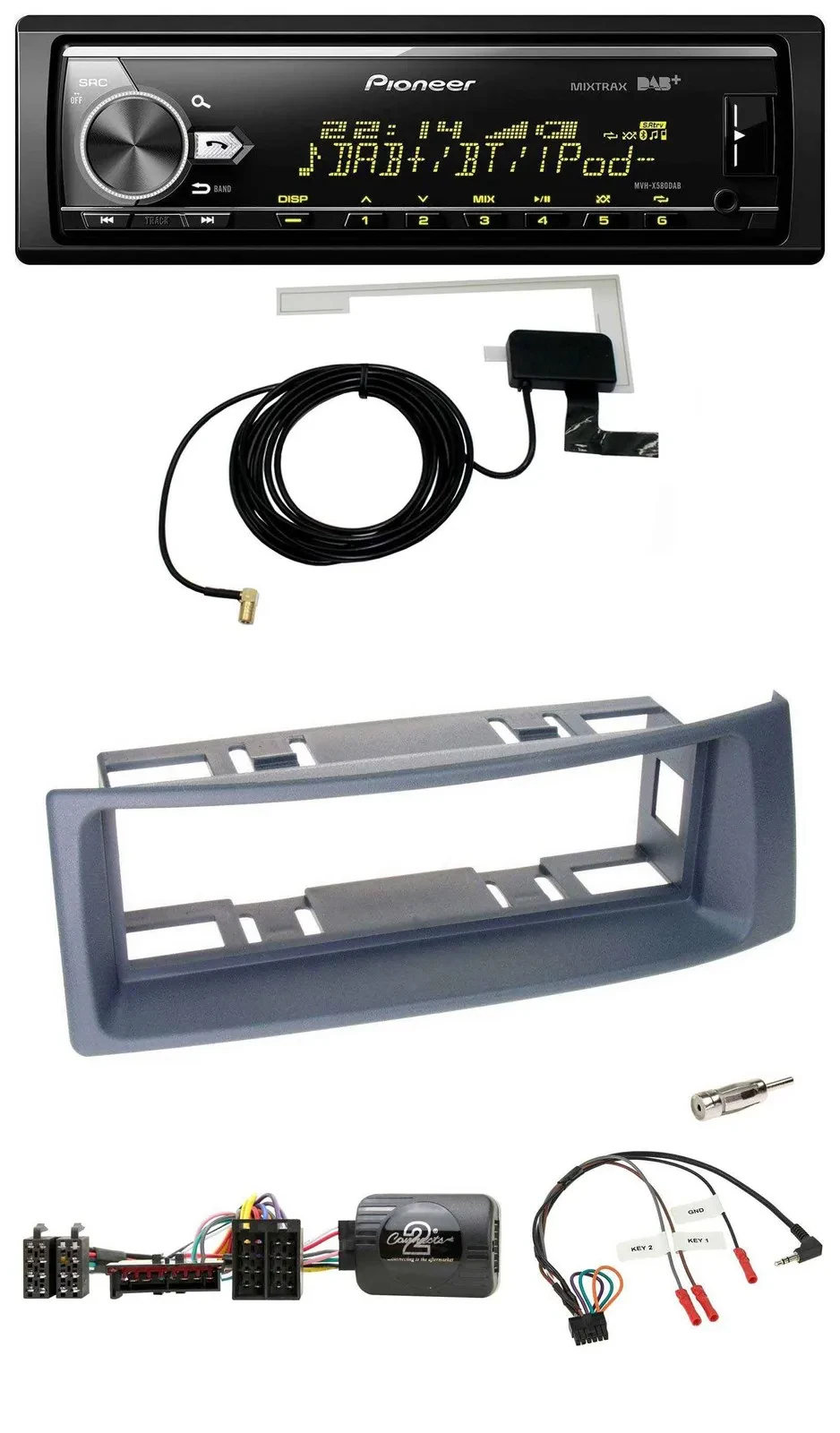 Автомагнитола для Renault Scenic, Megane (1996–2000) Pioneer Bluetooth, DAB, USB, управление с руля