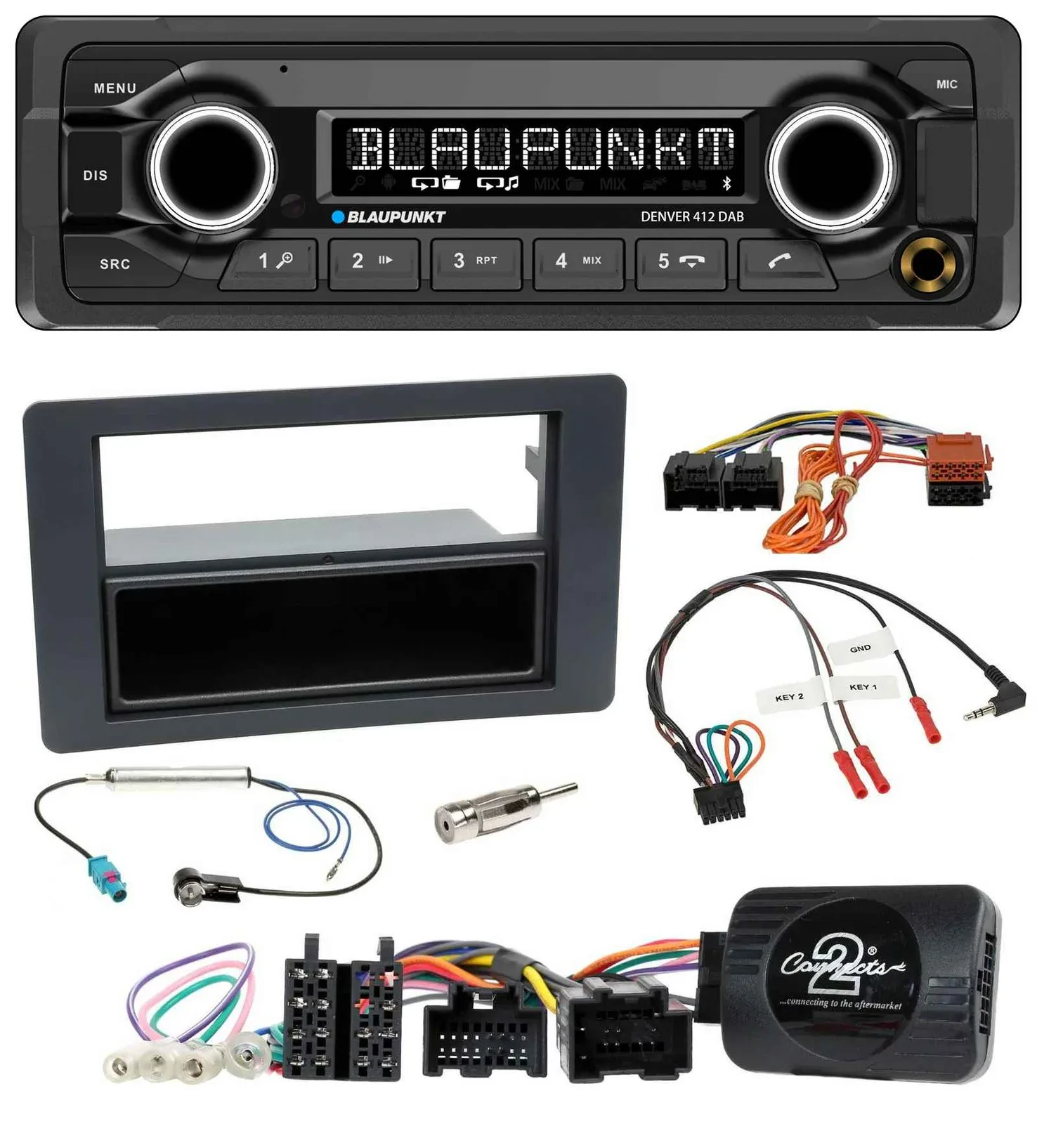 Blaupunkt Bluetooth DAB Lenkrad USB Autoradio für Saab 9-5 YS3E Facelift 2005-20