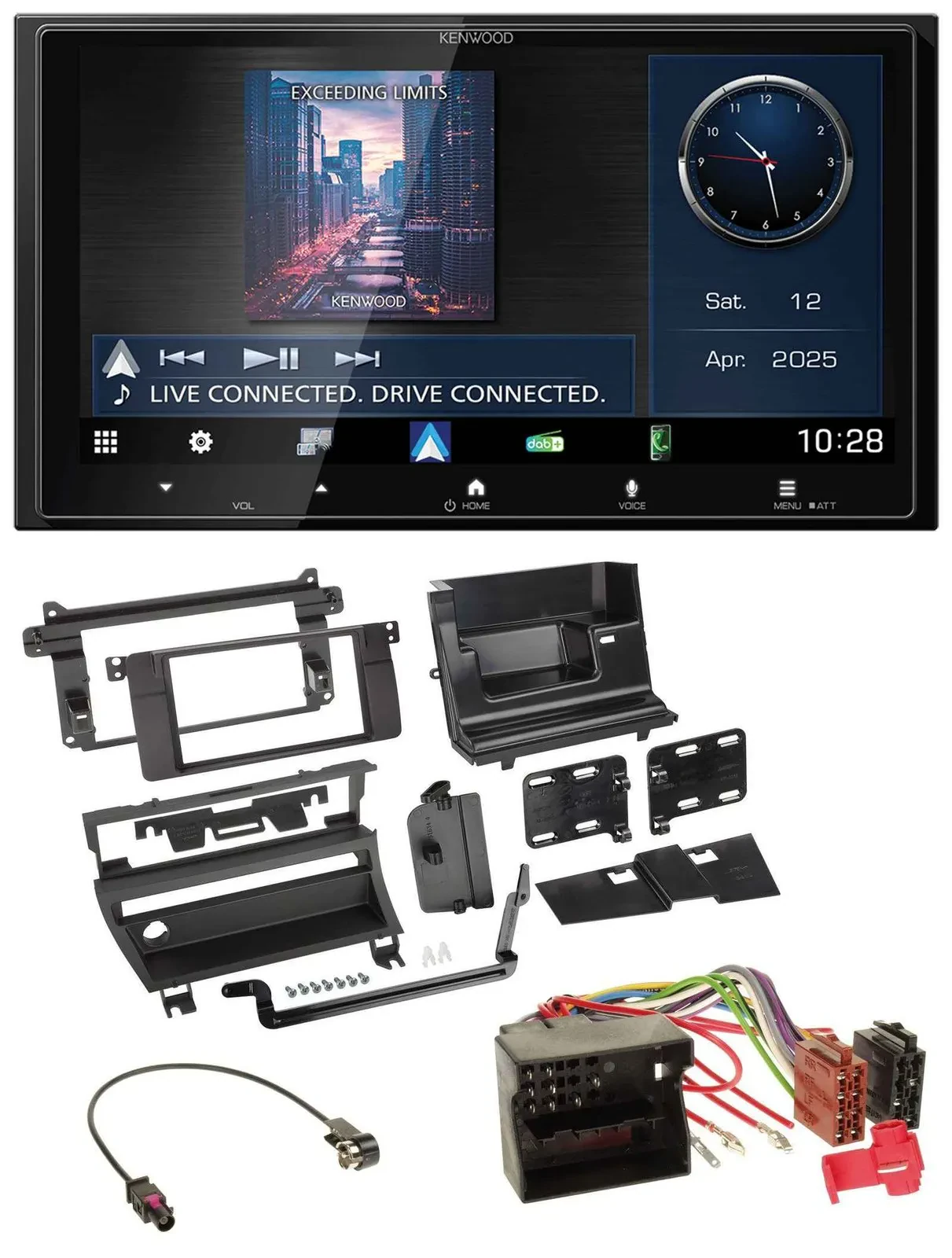 Kenwood Bluetooth 2DIN USB DAB MP3 Autoradio für BMW 3-er E46 2002-2006 1 Schalt