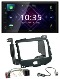 JVC DAB 2DIN MP3 Bluetooth USB Autoradio für Hyundai i10 08-13 Rubber Touch
