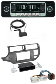 Автомагнитола Dietz DAB, Bluetooth, USB, MP3 для Kia Rio UB 2011–2014, антрацит