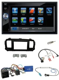 Blaupunkt 2DIN Bluetooth TMC USB Lenkrad SD Navigation für Citroen Spacetourer J