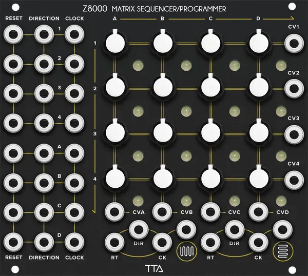 Модульный студийный синтезатор Tiptop Z8000 Matrix Sequencer/Programmer Eurorack Synth Module, Black