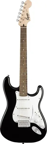 Электрогитара Fender Squier Stratocaster Laurel FB Black с комбоусилителем, чехлом и аксессуарами