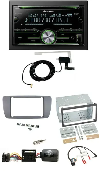 Pioneer CD USB Lenkrad Bluetooth 2DIN DAB Autoradio für Seat Ibiza ab 08 conemar