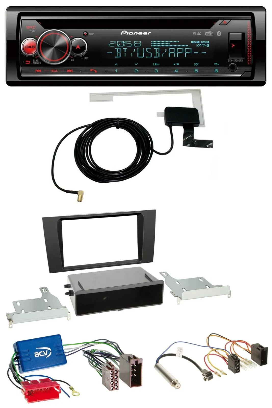 Pioneer DAB CD MP3 USB Bluetooth Autoradio für Audi A4 B5 99-01 Symphony Aktivsy