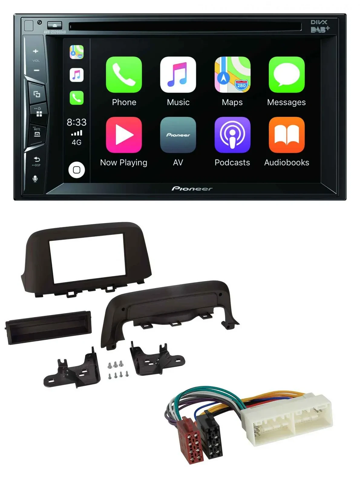 Автомагнитола Pioneer 2-DIN, DVD, USB, Bluetooth, DAB для Hyundai Kona (с 2018)