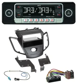 Dietz USB DAB MP3 Bluetooth Autoradio für Ford Fiesta 10-17 JA8 ohne Display sch