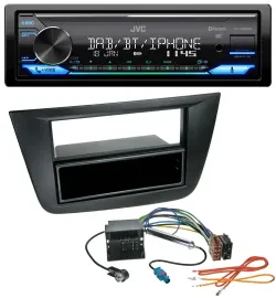 JVC Bluetooth DAB USB MP3 Autoradio für Seat Toledo Altea ab 05 schwarz