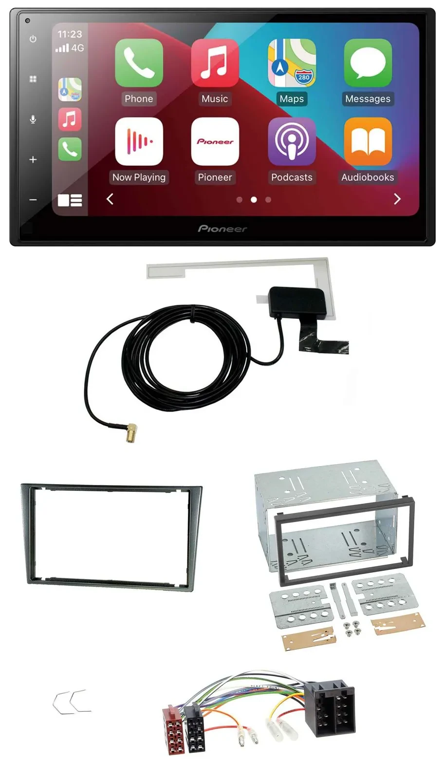 Автомагнитола Pioneer 2DIN USB Bluetooth DAB MP3 для Opel Corsa C (2000–2004), ISO