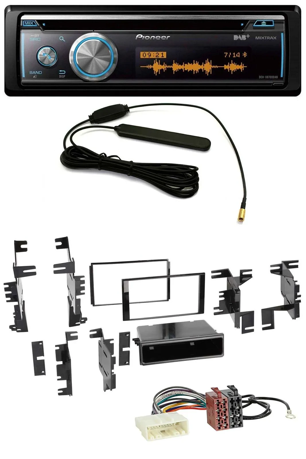 Автомагнитола Pioneer CD, USB, Bluetooth, DAB, MP3 для Nissan Quest/Rogue (с 2011), Titan