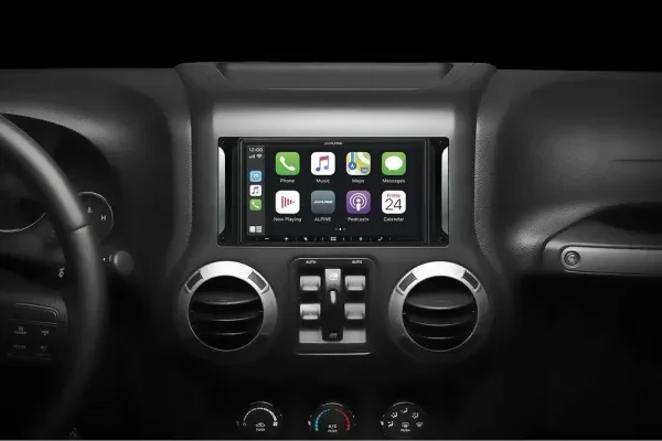 Alpine i407-WRA Shallow Chassis 7" Dash System for the 2007-18 Jeep Wrangler