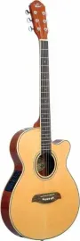 Oscar Schmidt OG8CEN Folk Style Cutaway Acoustic-Electric Guitar - Natural