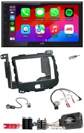JVC Bluetooth 2DIN Lenkrad DAB USB Autoradio für Hyundai i10 09-13 Rubber Touch