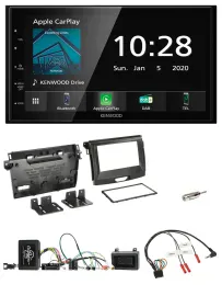 Kenwood Bluetooth Lenkrad DAB USB 2DIN Autoradio für Ford Ranger 2AB ab 04/2015