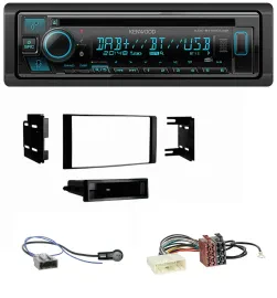 Kenwood Bluetooth DAB CD MP3 USB Autoradio für Nissan Micra 2013-2017 schwarz ma