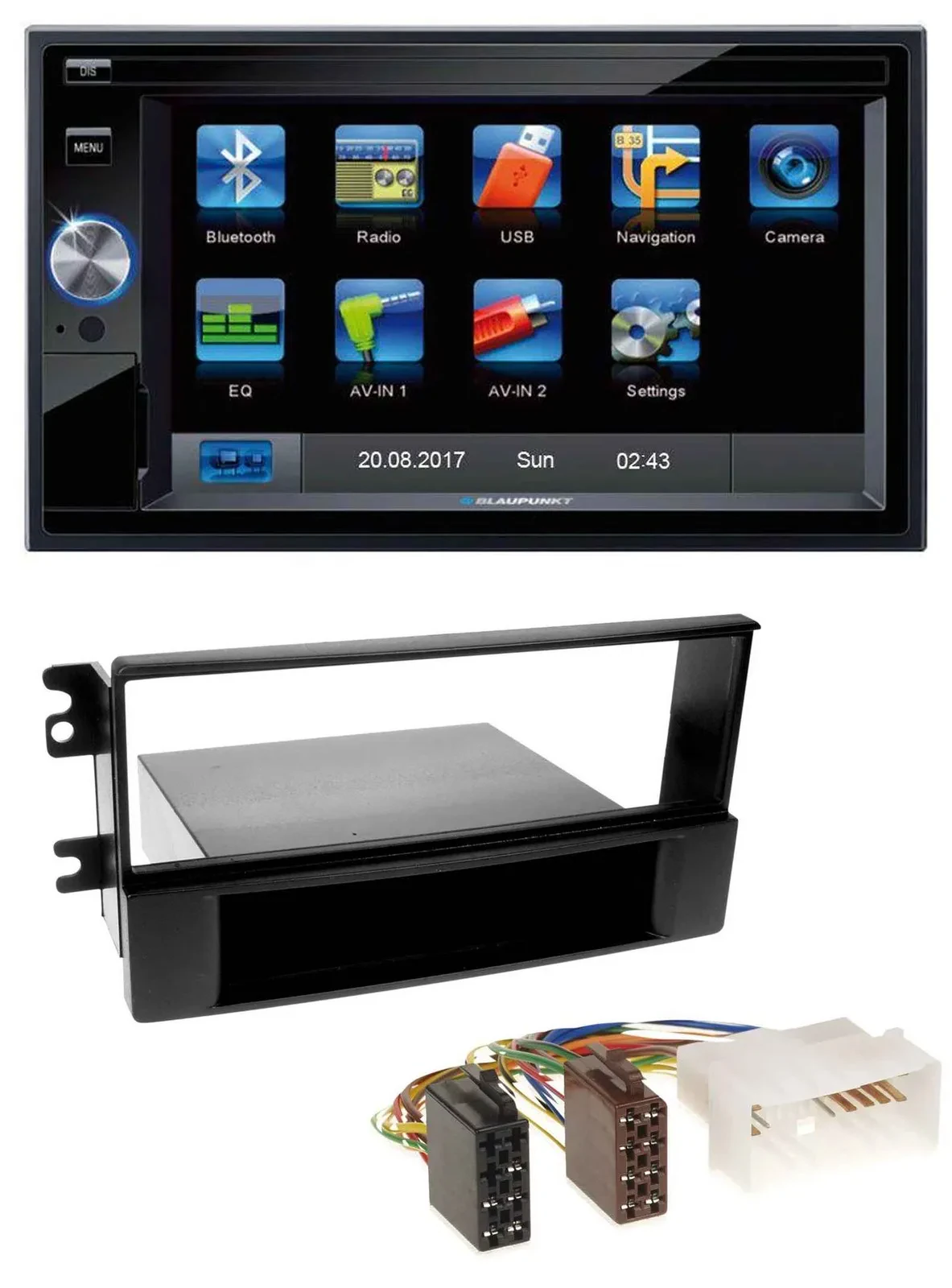 Blaupunkt SD Bluetooth 2DIN MP3 USB AUX Autoradio für Kia Sportage II 2005-2009