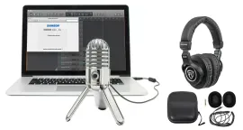 Samson Meteor Mic USB Microphone Podcasting Recording Desktop Mic+Headphones