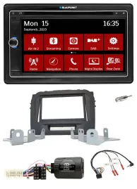 Автомагнитола Blaupunkt 2DIN, Bluetooth, DAB, USB, DVD, совместимая с управлением на руле, для Suzuki Vitara LY