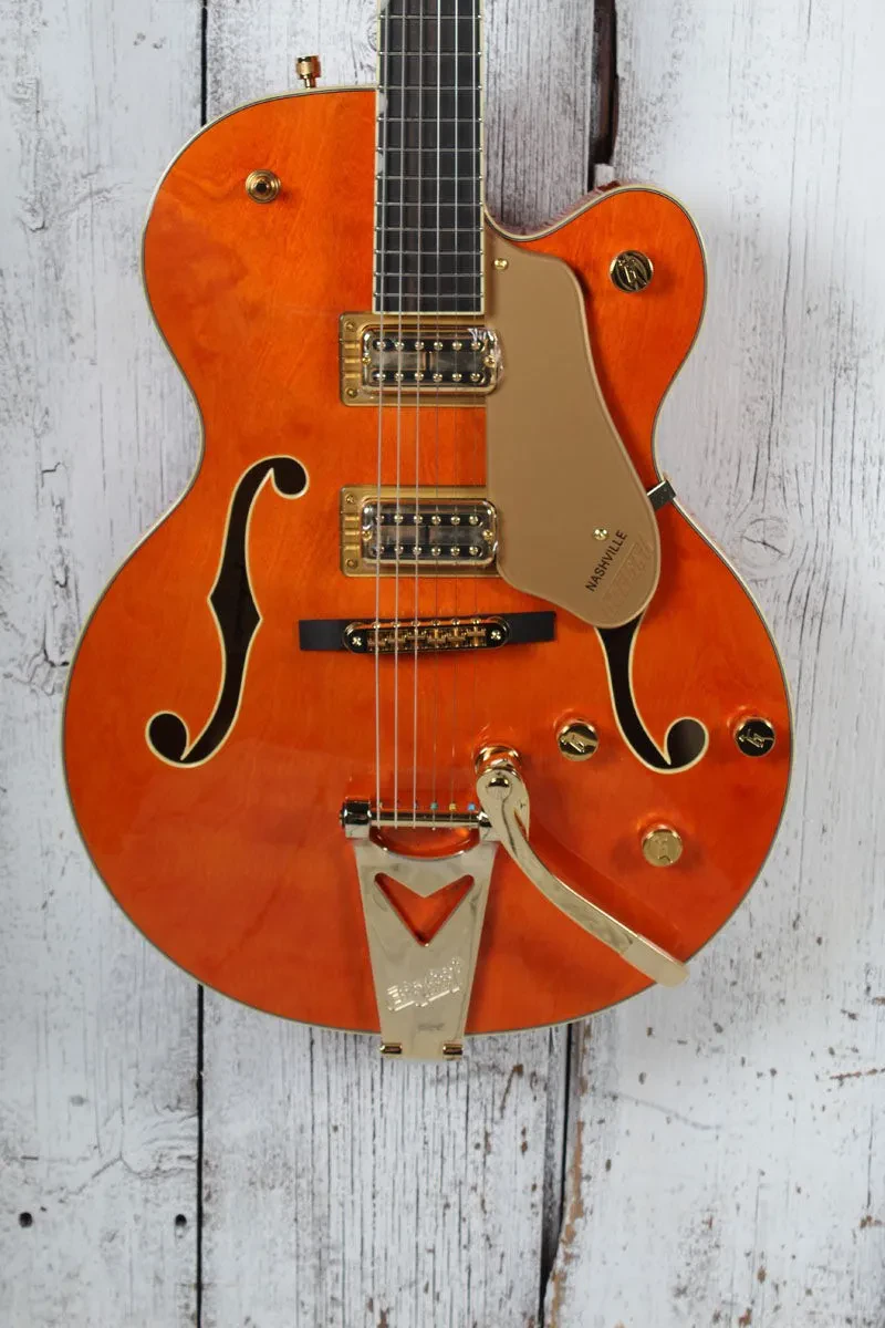 Б/У Электрогитара полуакустическая Gretsch Synchromatic Nashville Hollow Body оранжевый с кейсом