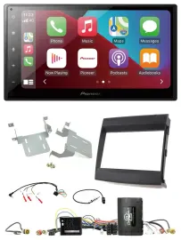 Автомагнитола Pioneer 2DIN DAB, Bluetooth, USB для Porsche Cayenne (2011–2016), поддержка кнопок на руле