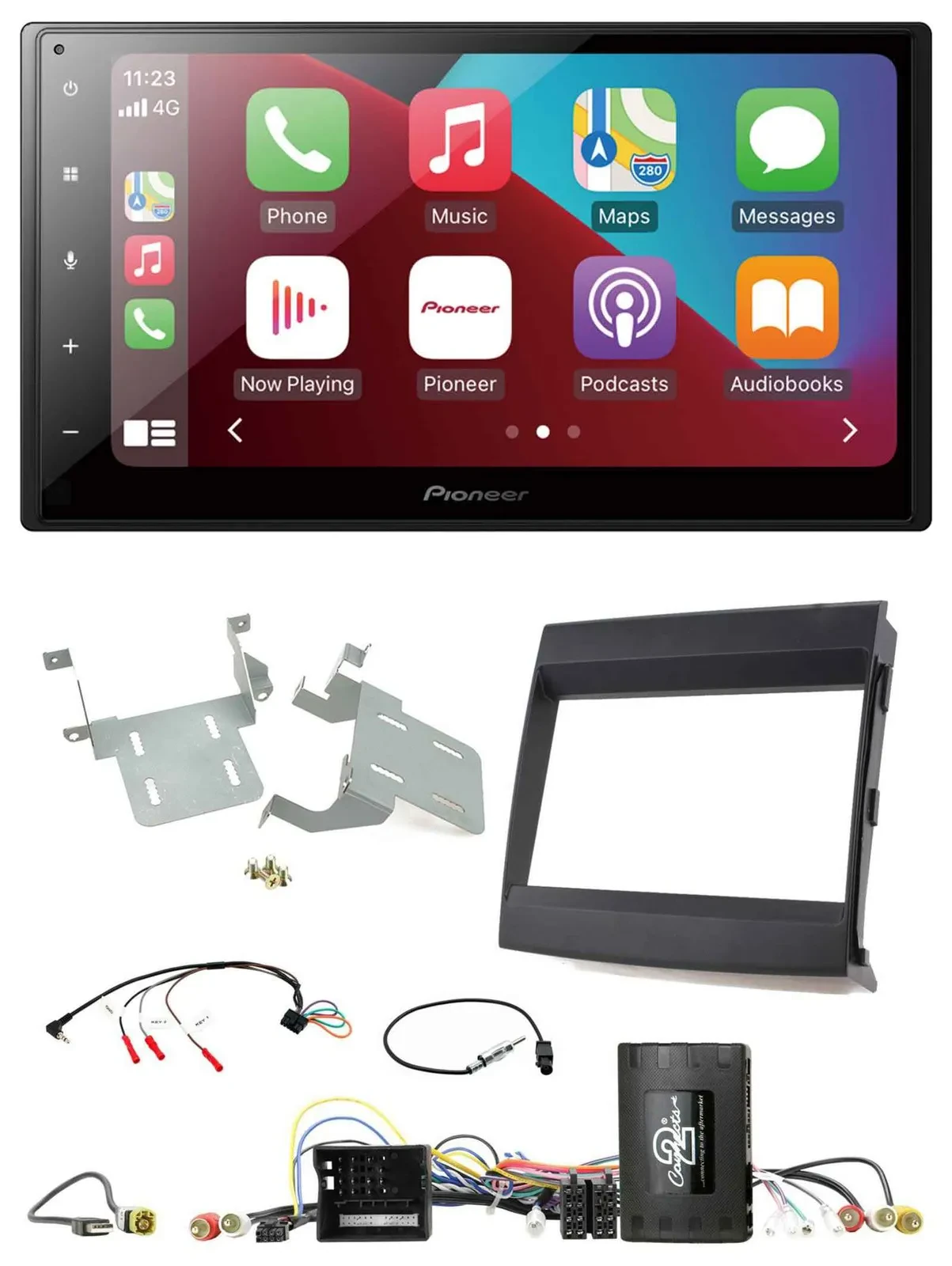 Автомагнитола Pioneer 2DIN DAB, Bluetooth, USB для Porsche Cayenne (2011–2016), поддержка кнопок на руле