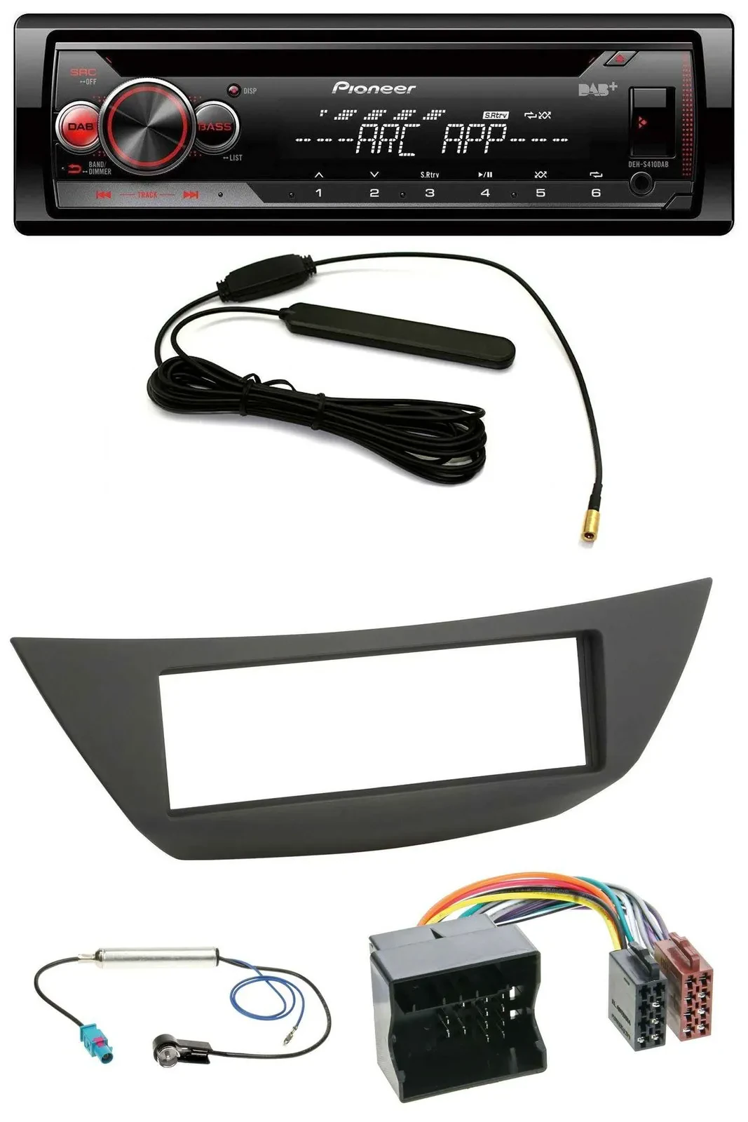 Pioneer CD USB AUX DAB MP3 Autoradio für Renault Laguna 3 (ab 2008)