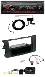 Автомагнитола Pioneer DAB USB Bluetooth для Toyota Auris (2007–2011), черная, совместима с управлением на руле