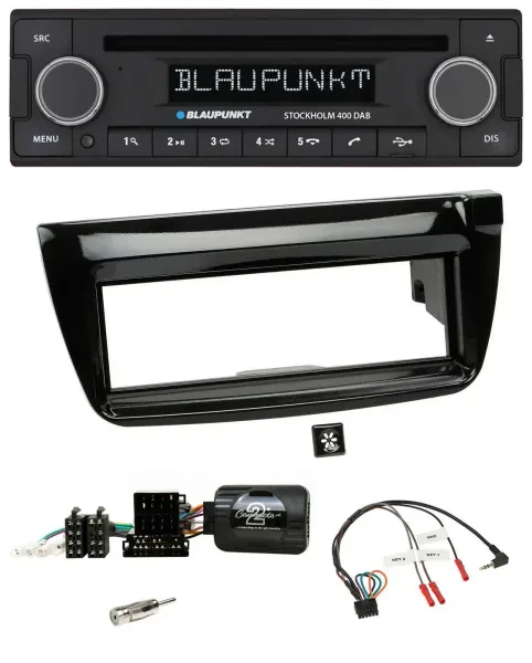 Blaupunkt Lenkrad Bluetooth DAB CD USB Autoradio für Fiat Doblo 2012-2015 piano