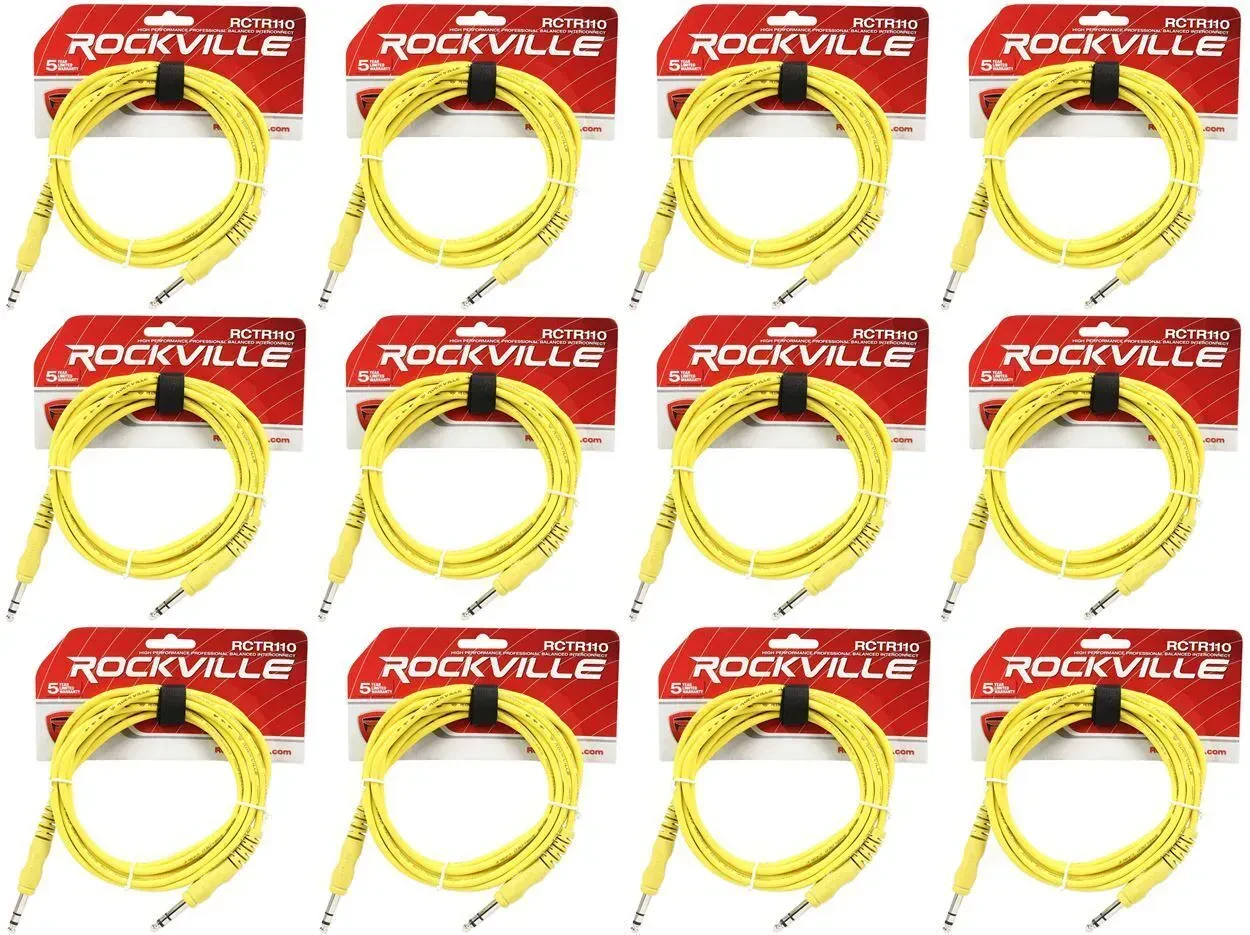 Коммутационный кабель Rockville RCTR110Y Yellow 3 м (12 штук)