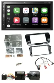Pioneer USB Lenkrad DAB 2DIN Bluetooth Autoradio für Seat Ibiza ab 08 Klavierlac