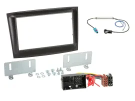 Einbauset Doppel DIN Autoradio für Fiat Doblo ab 2015 schwarz