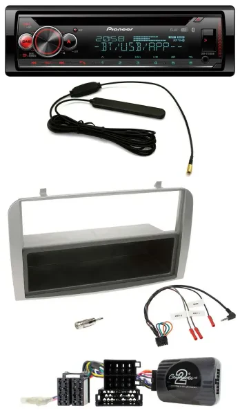 Pioneer USB DAB Lenkrad Bluetooth CD Autoradio für Alfa GT 147 07-10 silber Abla