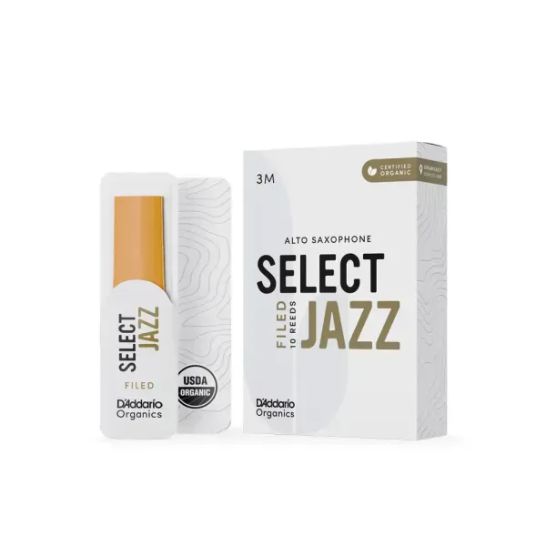 Трость для саксофона D'Addario ORSF10ASX3M Organic Select Jazz Filed 3M (10 штук)