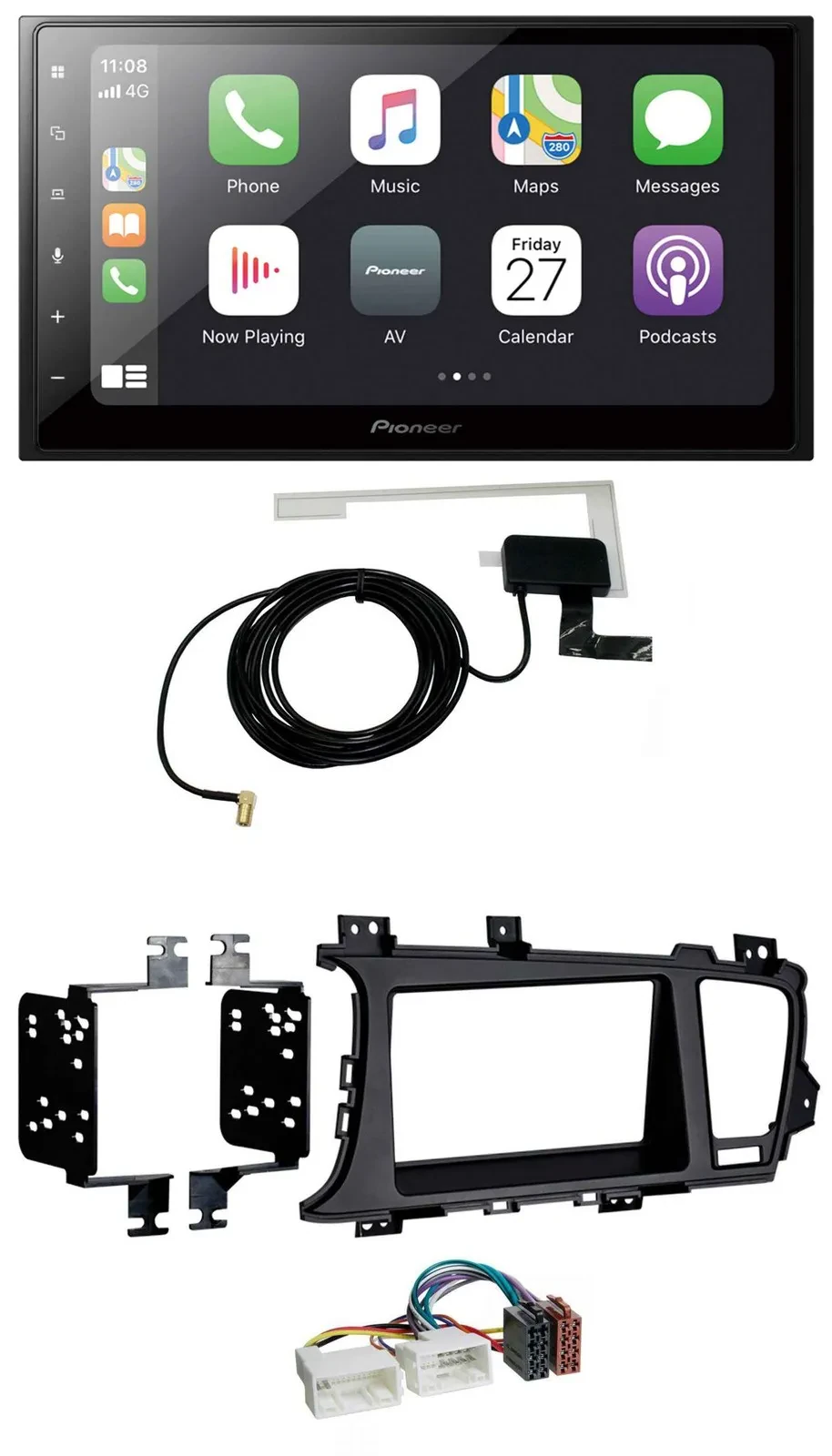 Pioneer USB MP3 2DIN Bluetooth DAB Autoradio für Kia Optima (ab 2012)