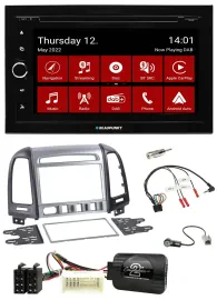 Blaupunkt Lenkrad DVD Bluetooth DAB 2DIN USB Autoradio für Hyundai Santa Fe 4 Sc