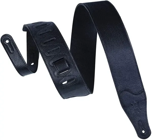 Ремень для гитары Levy's Leathers M26BL-BLK Garment Leather Guitar Strap, Black