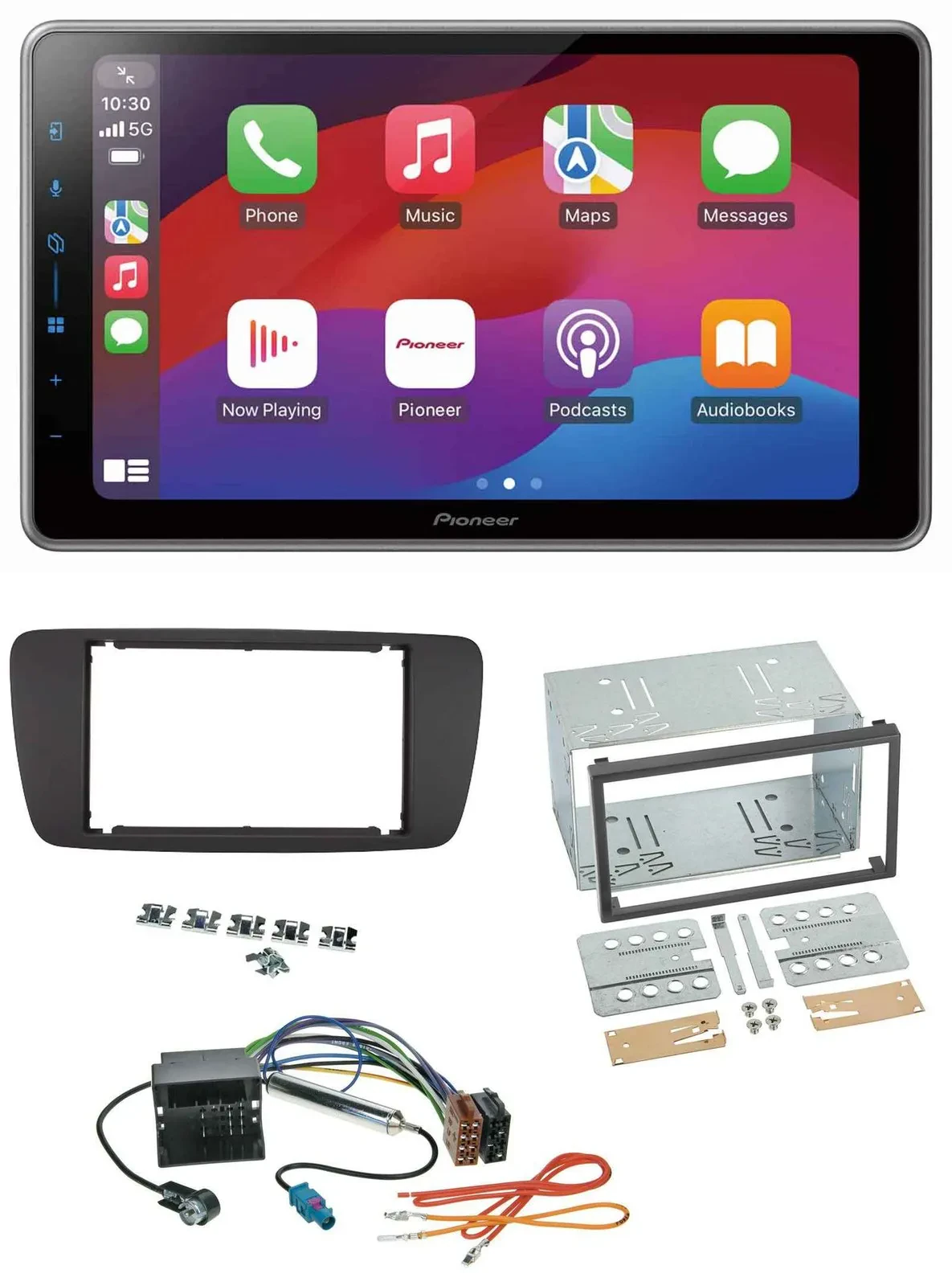 Pioneer MP3 USB DAB Bluetooth 2DIN Autoradio für Seat Ibiza ab 08 azabacheschwar