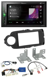 Автомагнитола Pioneer 2-DIN DAB USB Bluetooth для Toyota Yaris (с 2014, с управлением на руле), черный